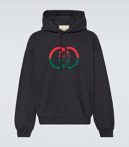 Interlocking G cotton jersey hoodie - Gucci - Modalova