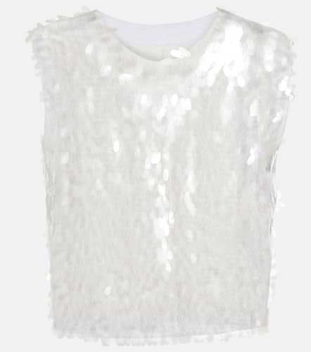 Top cropped con paillettes - Norma Kamali - Modalova