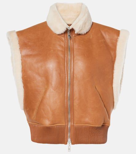 Edwina shearling-trimmed leather vest - Isabel Marant - Modalova