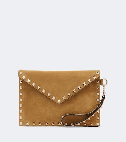 Rockstud Medium suede pouch - Valentino Garavani - Modalova