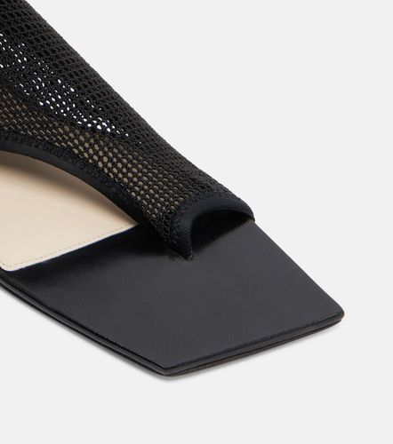 Edge Stretch leather-trimmed mesh mules - Christen - Modalova