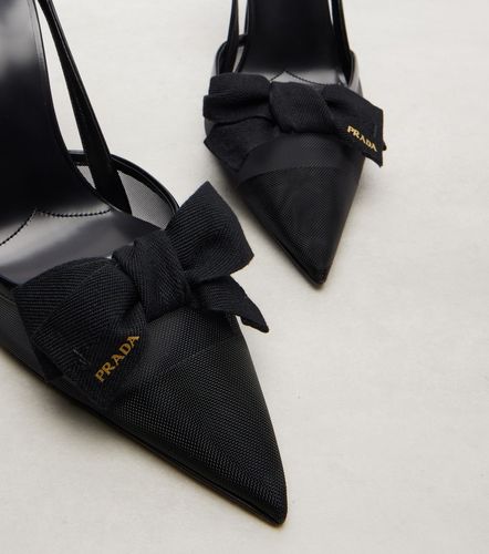 Pumps slingback 100 in mesh con pelle - Prada - Modalova