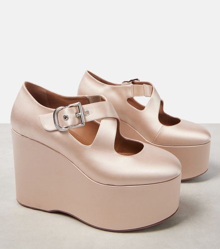 Alaïa Bailarinas con plataforma 110 de satén - Alaia - Modalova