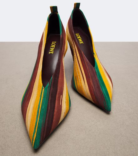 Pumps Origami Cubic in suede a righe - Loewe - Modalova