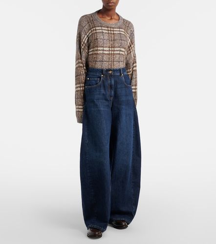 Jeans barrel con piel - Brunello Cucinelli - Modalova