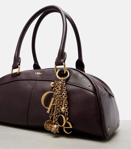 Embellished leather top-handle bag - Chloe - Modalova