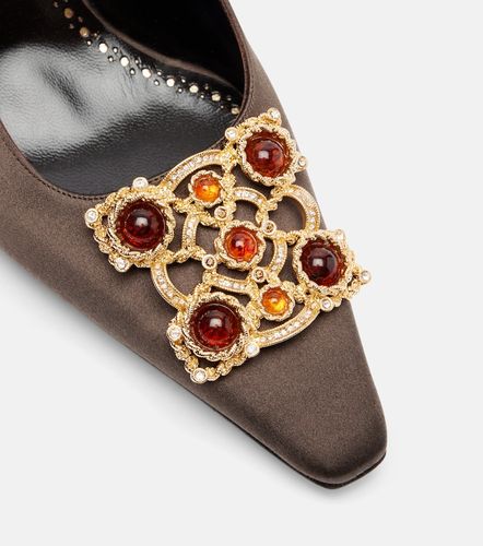 Pumps slingback Cupida 70 in raso - Manolo Blahnik - Modalova