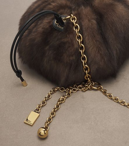Plisse shearling shoulder bag - Chloe - Modalova
