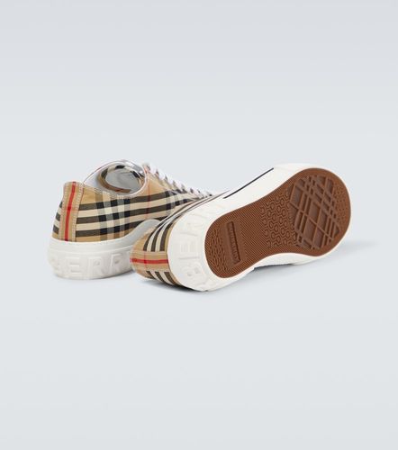 Check canvas sneakers - Burberry - Modalova