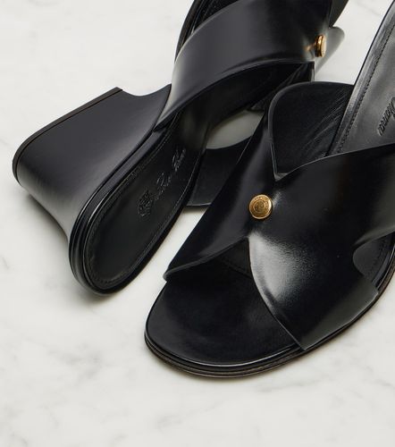 Vera 80 leather wedge mules - Loro Piana - Modalova