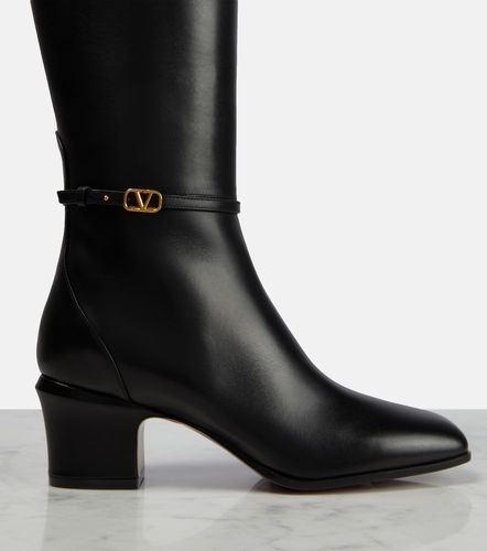 Leather knee-high boots - Valentino Garavani - Modalova