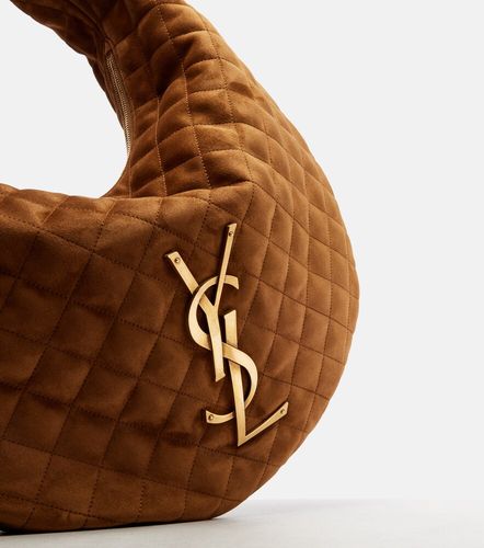 Borsa a spalla Icare Medium in suede matelassé - Saint Laurent - Modalova