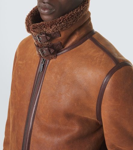 Giacca in pelle con shearling - Brunello Cucinelli - Modalova