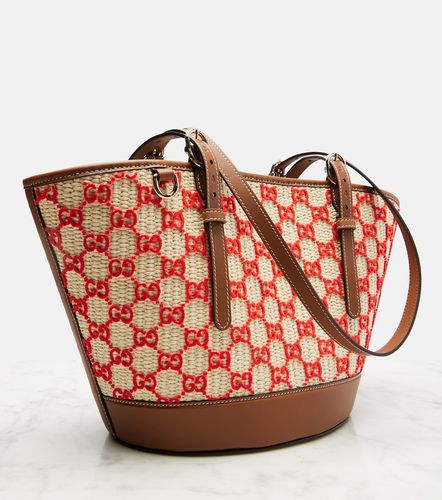 GG Small raffia-effect tote bag - Gucci - Modalova