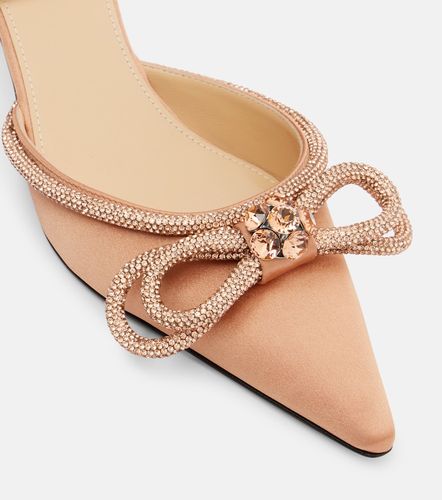 Double Bow 65 embellished satin pumps - Mach & Mach - Modalova