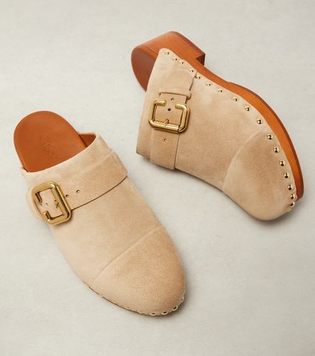 Chloé Mules Jeannette 40 in suede con borchie - Chloe - Modalova