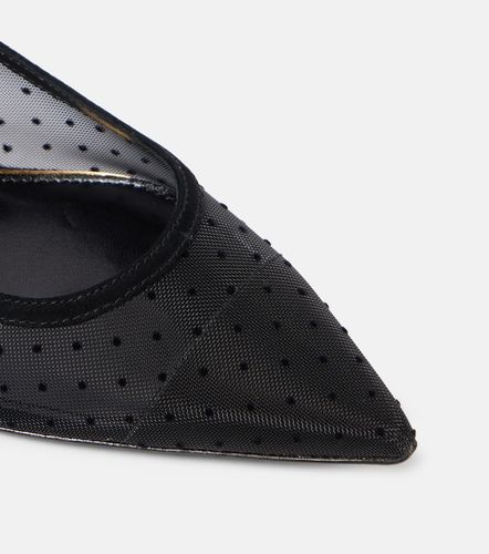 Suede-trimmed mesh Mary Jane flats - Tory Burch - Modalova