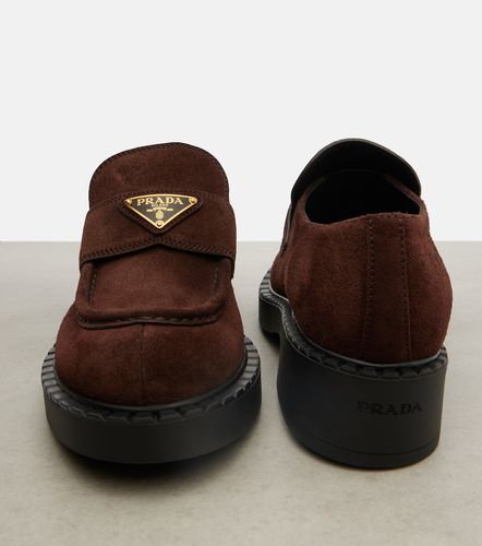 Prada Mocasines Chocolate de ante - Prada - Modalova
