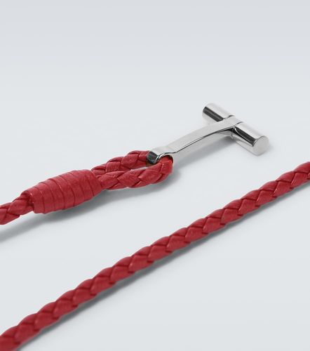 Tom Ford T braided leather bracelet - Tom Ford - Modalova