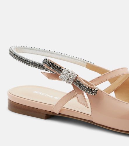Crystal Cube patent leather slingback flats - Mach & Mach - Modalova