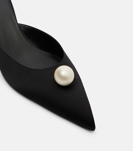Mules in satin con perle bijoux - Magda Butrym - Modalova