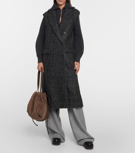 Checked wool-blend coat - Brunello Cucinelli - Modalova