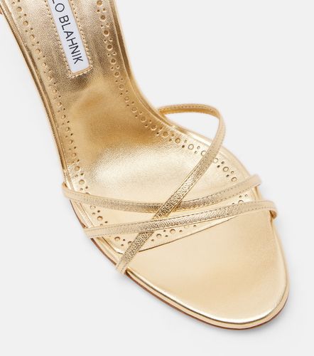 Leva 105 metallic leather sandals - Manolo Blahnik - Modalova