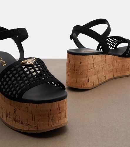 Prada Crochet wedge sandals - Prada - Modalova