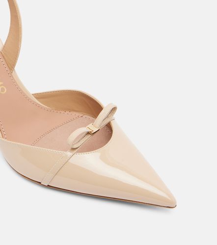 Pumps slingback in vernice con fiocco - Ferragamo - Modalova