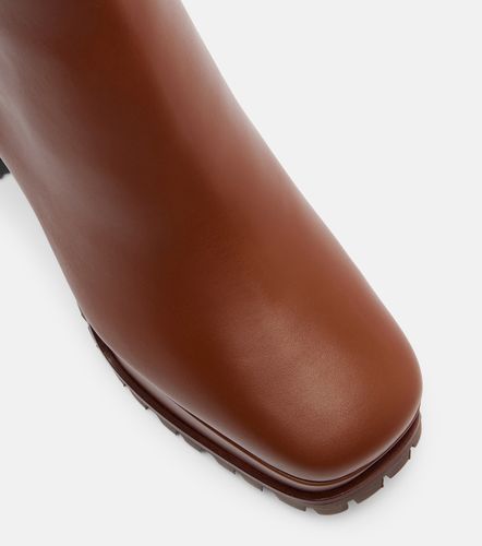 Botines con plataforma 70 de piel con borrego - Gianvito Rossi - Modalova