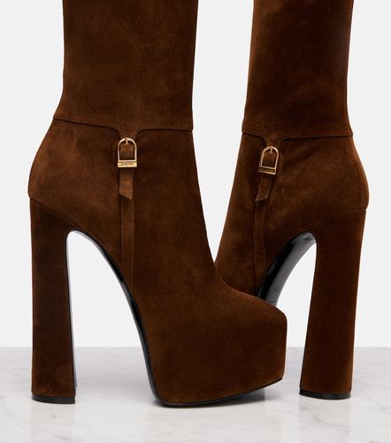 Nico 155 suede platform ankle boots - Saint Laurent - Modalova