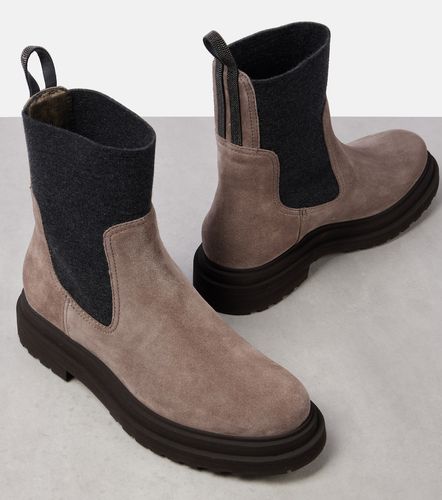 Stivaletti in suede - Brunello Cucinelli - Modalova