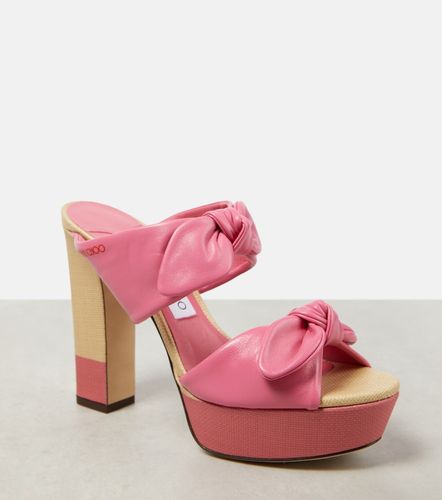 Sandali platform Rua 120 in pelle e rafia - Jimmy Choo - Modalova