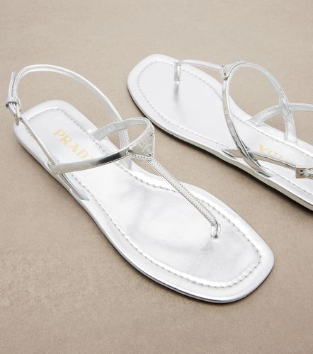 Prada Metallic leather sandals - Prada - Modalova
