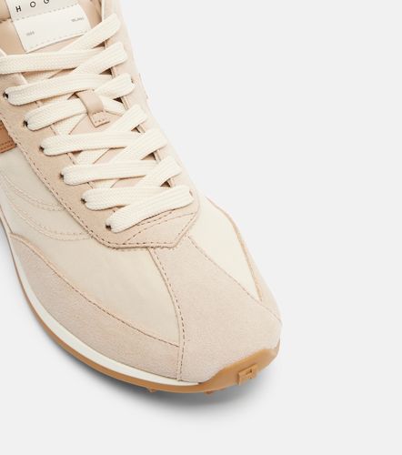 H699 suede-trimmed canvas sneakers - Hogan - Modalova