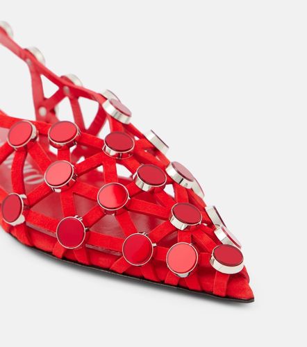 Grid studded suede slingback flats - The Attico - Modalova