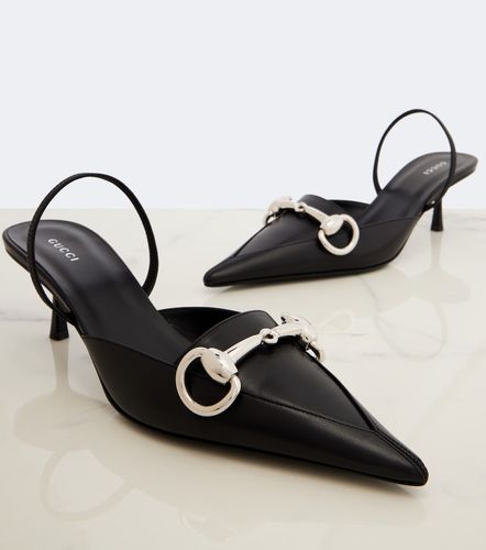 Boulevard leather slingback pumps - Gucci - Modalova