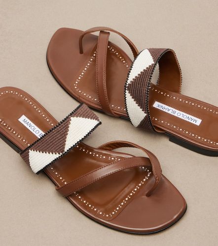 Susastra leather sandals - Manolo Blahnik - Modalova