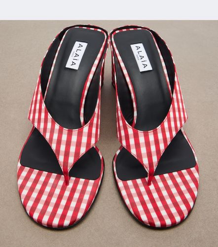 Alaïa Sandali infradito Cube con zeppa - Alaia - Modalova