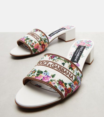 Dolce&Gabbana Mules con piel floral - Dolce&Gabbana - Modalova