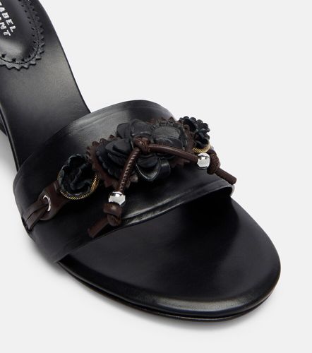 Anee embellished leather wedge mules - Isabel Marant - Modalova
