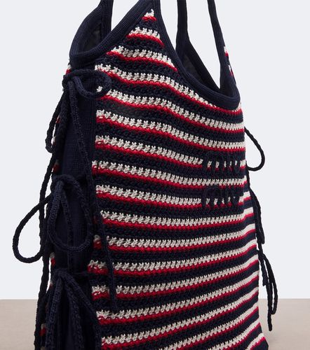 Bolso shopper Ivy de croché a rayas - Miu Miu - Modalova