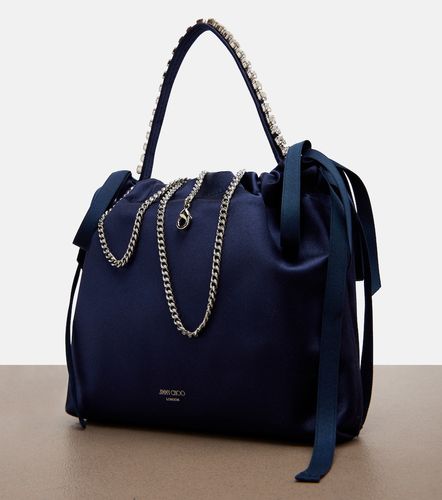 Drawstring Mini embellished satin top-handle bag - Jimmy Choo - Modalova
