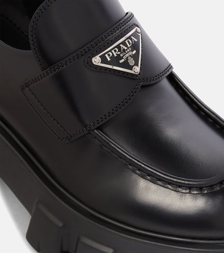 Monolith brushed leather loafers - Prada - Modalova