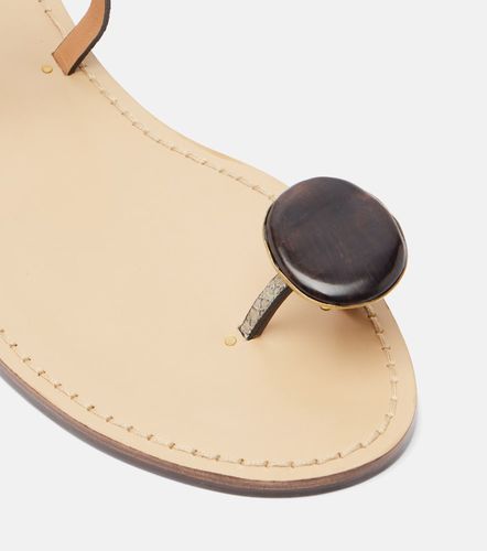 Kigali snake-effect leather sandals - Amanu - Modalova