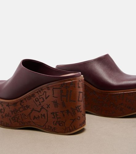 Chloé Mules Maxime in pelle con zeppa - Chloe - Modalova