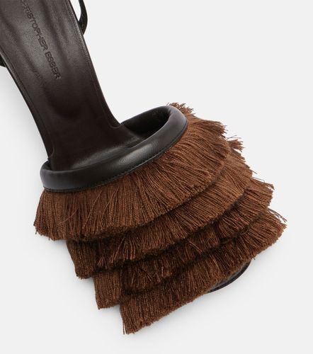 Castanet fringed leather sandals - Christopher Esber - Modalova