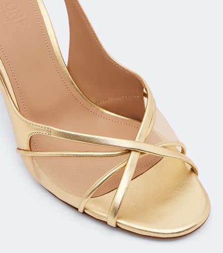 Petra leather and mesh slingback sandals - Malone Souliers - Modalova