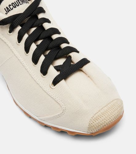 Leather-trimmed canvas sneakers - Jacquemus - Modalova