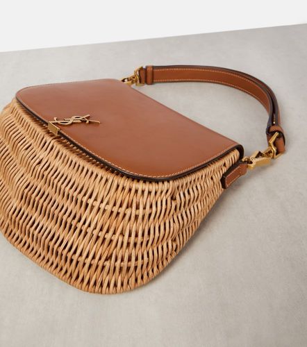 Borsa Voltaire in pelle e vimini - Saint Laurent - Modalova